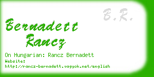 bernadett rancz business card
